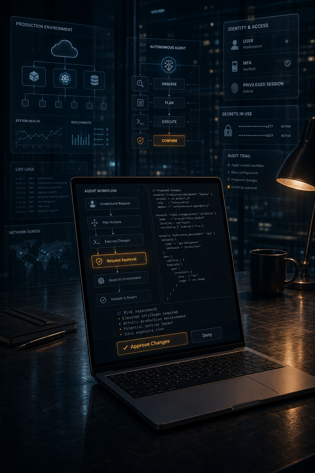 Why Autonomous Agent Actions, Production Permissions, and Corporate Connectivity Create Material Operational and Governance Risk